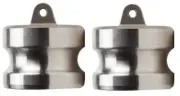 (2 Pack) 1/2" Type DP 304 Stainless Steel Camlock | Dust Plug