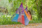 Mexican Hammock Chair, Handwoven, Extra Large, Timber & Rope Incl.