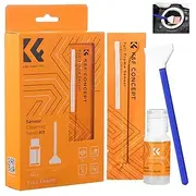 K&F Concept 24mm Full Frame Sensor Cleaning Swab*10 + 20ml Sensor Cleaner, DSLR SLR Digital Camera CMOS and CCD Sensor Cleaning Swab Kits for Nikon Sony Canon Camera Clean