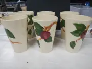 Franciscan Ware Apple Pattern Drinking Cups Dish 5 Inches Tall USA