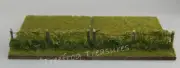 EB7 Summer Green Hedge Sections - Sheffield Miniatures Rigid Diorama Base Model