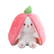 Cute Easter Bunny Rabbit Stuffed Plush Doll, Soft Hide-and-Seek Plushie Toy