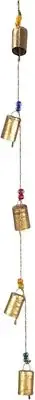 Rustic Hanging Wind Chime 36" - Vintage Metal Bells for Wreaths Christmas Decor