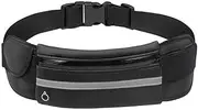 Running Belt Waist Packs,Workout Fanny Pack,Waist Pack Runners Bag Money Belt Phone Holder for Running Sports Hiking Traveling Women Men,Adjustable Waistband Bag for All Kinds of Phone. (Black)