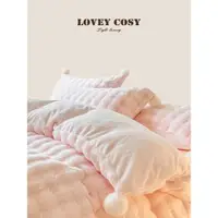 在飛比找ETMall東森購物網優惠-LOVEY COSY韓國輕奢新款牛奶絨毛球裝飾主臥加絨加厚床