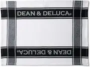 Dean & Deluca Tea Towel Black Large with Loop Logo Kitchen Towel Dish Towel 70 x 50cm