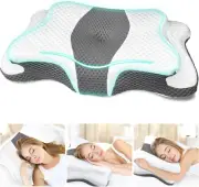 Cervical Memory Foam Pillow for Neck & Shoulder Pain Relief, Ergonomic Support