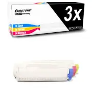 3x Eurotone Toner for OKI C-5850-N MC-560-DN MC-560-Plus C-5850-DN C-5950-DN