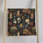 Gothic Home Decor Hand Towel, Dark Academia Gift, Halloween Kitchen Towel,