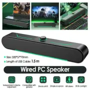 Wired PC Speakers LED Light Computer Speakers Deep Bass for Desktop PC Laptop