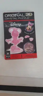 Disney Original Minnie Mouse 39 Piece 3D Crystal Puzzle Pink New In Box