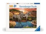 500pc Ravensburger Zebras At Waterhole Family Jigsaw Puzzle Game/Toy 49x36cm
