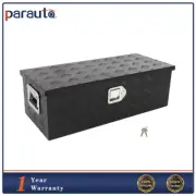 30"X14"X10" BLACK ALUMINUM PICKUP TRUCK TRUNK BED TOOL BOX TRAILER STORAGE+LOCK