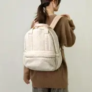 Auth Chloe Kids Backpack C10305 White Faux Fur Light Pink Logo