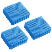 18 Pack Modular Interlocking Floor Tiles Anti-Slip Drainage Mat for Slippery ...