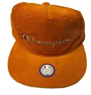CHAMPION Orange CORDUROY ADJUSTABLE HAT CAP