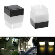 2pcs Garden Lamp Square LED Solar Light Waterproof Fence Post Pool Outdoor Road
