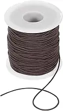 uxcell 1mm Elastic String Cord Elastic Thread Beading String Cord for Jewelry Making Necklace Bracelet Beading, 54 Yards Brown