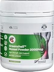 High Strength Natural Glucosamine Chondroitin Joint Support and Pain Relief Pills, Rich in Omega-3, Premium New Zealand Green Lipped Mussel Powder 200 Vege Capsule