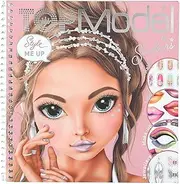 Topmodel 0412723 Dress Me Up Face Glitter Queen Colouring Book with Sheets of Stickers