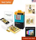 Dock Plus 4PASS Instant Photo Printer 4x6 inches + 90 Sheets Bundle 10 Initia...