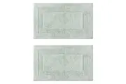 2PK Tommy Bahama 43x61cm Longbranch Reversible Cotton Bath Floor Mat Pale Jade