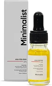 [Minimalist] 25% AHA + 2% BHA + 5% PHA Peeling Solution for Glowing Skin, Smooth Texture & Pore Cleansing | AHA BHA PHA Peel For Weekend Exfoliation | 10ml