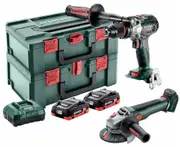Metabo MET18BL2MB2HD40FD - 18V Brushless 2 Piece Drill/Grinder Combo Kit (2 x 4.0Ah)