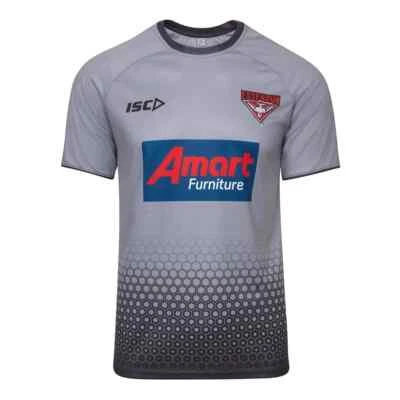 Essendon Bombers AFL Mens Grey Training Shirt Sizes S-5XL BNWT