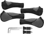 4pcs Ergonomic Non Slip Bicycle Handlebar Grips Dual Locking Rubber Design for Mountain and Bullhorn Bikes Shock Absorbing Cycling Accessories Fit and Stable Support
