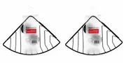 2x Corner Caddy 1 Tier Bathroom Shower Wall Suction Rack Shelf Organiser Holder