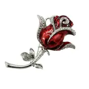 USB Flash Drive 128GB Crystal Rose Flowers Brooch Pendrive Memory Storage USB Stick Pen Drive for Ladies