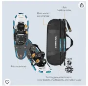 Retrospec Drifter 30" Snowshoes & Trekking Poles Bundle for Men Women Youth