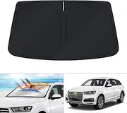 Windshield Sun Shade for Audi Q7 SUV Accessories 2016-2024 2025 Sunshade Sun Visor Protector Blocks UV Rays Foldable Keep Your Car Cooler