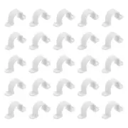 50Pcs PVC Pipe Straps, 20mm(4/5") Plastic 2 Holes PVC Pipe Mounting Bracket
