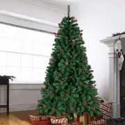 Festiva Christmas Tree 210cm / 6.90FT Xmas Decoration Green Home Decor 1350 Tips Pre-decorated