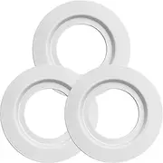Fizring 3 Pack Lampshade Reducer Ring — Metal Light Fitting Lamp Shade Adaptor Rings for ES/E27 to BC/B22 Plate, Washer/Converter for Light Shade — White