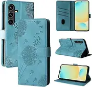 [AsWant] Wallet Case for Samsung Galaxy S24 FE 5G, Premium PU Leather Flip Protective Wallet and Stand Feature Case for Galaxy S24 FE (Blue)