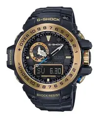 在飛比找Yahoo!奇摩拍賣優惠-G-SHOCK 高規格太陽能電波空軍時尚腕錶-黑金/ GWN