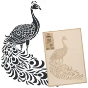 Reusable PLASTIC Wall STENCIL Template 43x64cm or 59x95cm // ROYAL PEACOCK