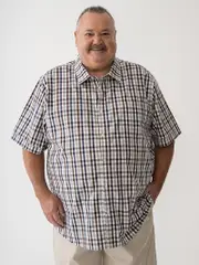 Big Mens Short Sleeve Check Shirt