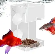 Fish Feeder Tube - Food Dispenser with Suction Cup, Clear Food Holder Shrimp Feeding Supplies, Aquarium Fish Feeder, Prevent Scattering, Tank Accessories, Tank Accessories for Efficient Feeding
