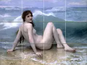 Art Bouguereau The Wave Nude Ceramic Mural Backsplash Bath Tile #1451