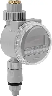 Watering Timer,G1/2 G3/4 Threaded Faucet,Water Controlling Automatic Drip Irrigation Timer,Efficient Garden Hose Water Timer,Lightweight,Easy to Install (Gray)