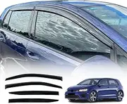 OAD4X4 Weathershields Compatible with Volkswagen Golf 7 Gen 2013-2020 MK7 MK7.5, Weather Shields Window Visors Wind Deflectors Sun Rain Guard 4PCS Set
