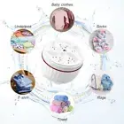 For Socks Underwear Mini Washing Machine USB Turbine Portable Laundry Machine