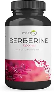 Berberine HCI 1200mg - Premium Diabetes Berberine Supplements - 60 Capsules Maximum Strength HCI - Supports Glucose Metabolism - Immune System - Cardiovascular - Non-GMO - Made in USA