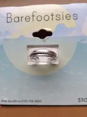 Barefootsies Fine Silver Plated Toe Ring NWT @ $30