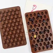2 Pack, Cute Coffee Bean Shaped Silicone Chocolate Candy Cake Mold