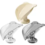 1/2/3pc Self-draining Soap Holder Dish Box With Suction Cup For Bathroom Bathtub